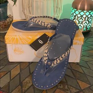Ugg Navies 2 blue sandals size 8/8.5 NWT